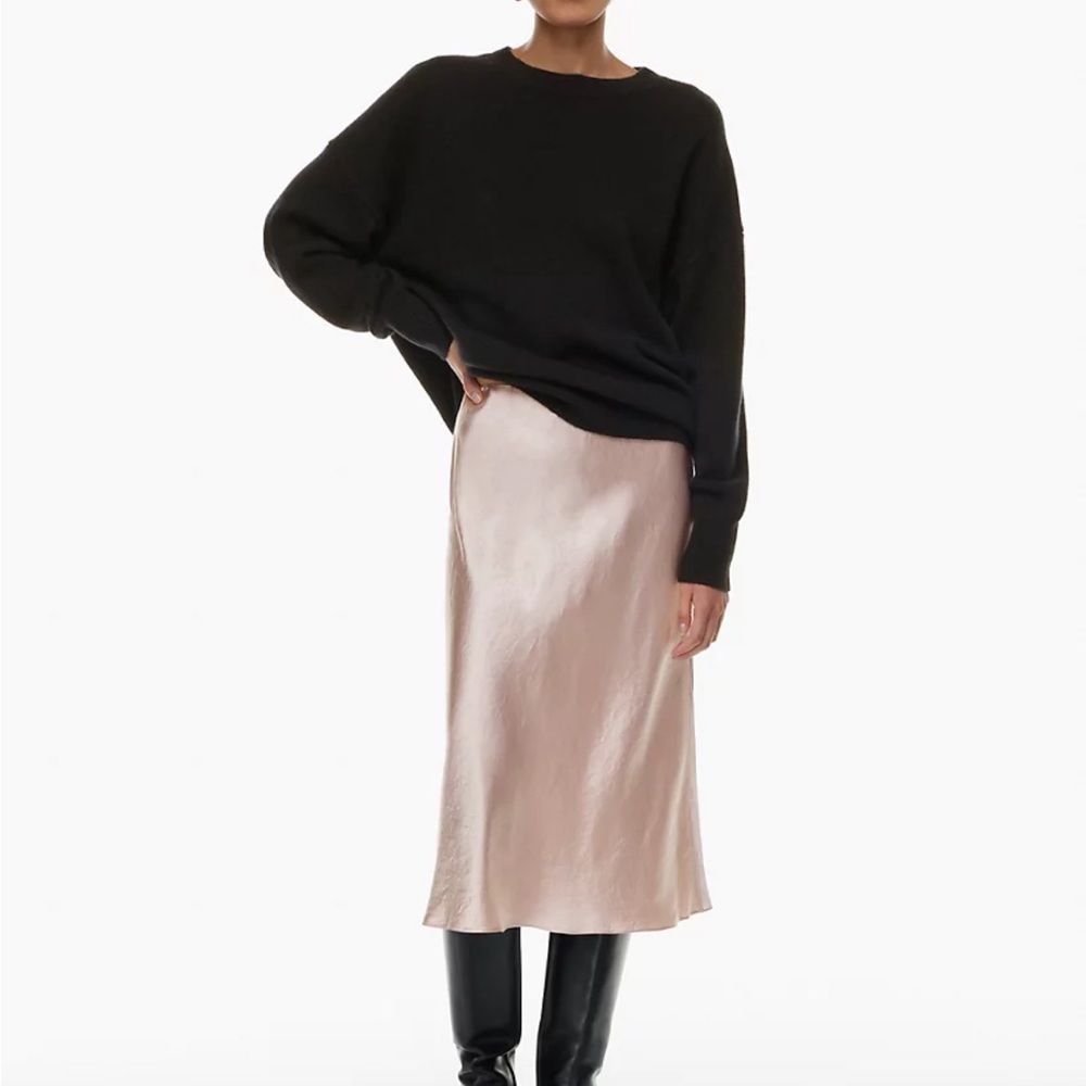 Aritzia Satin Midi Skirt